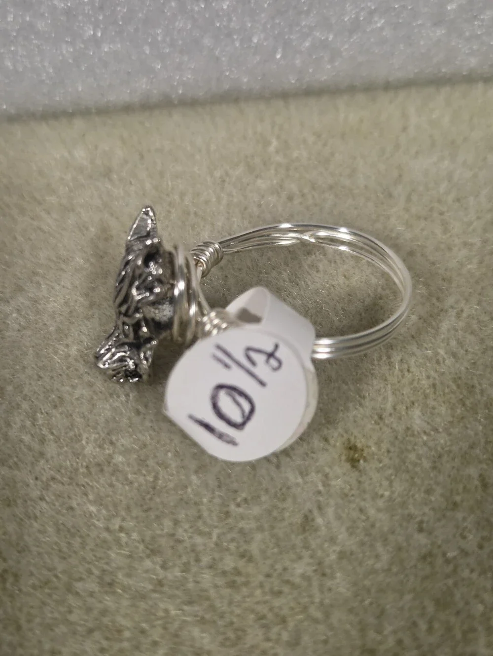 Men's Silver Fox Head Wire-Wrap Ring - Unbranded